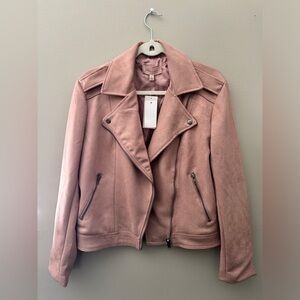 Philosophy Faux Leather/Suede Biker Jacket